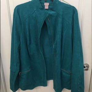 Chico’s size 2 faux suede jacket
